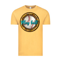 Vintage Mustard baseball with sunflower round earrings Vintage Tee - BundleAndBundleShop