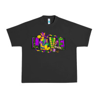 Pigment Black mardi gras love Urban Heavy Tee - FaDigitalArtStudio