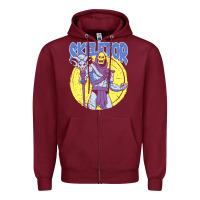 Burgundy skeletor Zipper Hoodie - baoMotion
