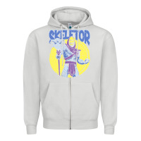 Dove Grey skeletor Zipper Hoodie - baoMotion