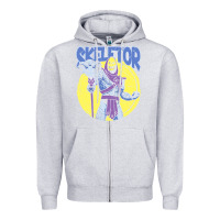 Heather Grey skeletor Zipper Hoodie - baoMotion