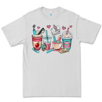 Dove Grey teacher coffee cups Premium Tee - OliviaCreatesArt