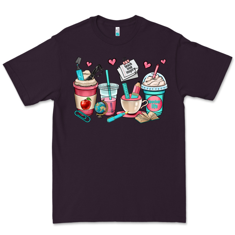 Teacher Coffee Cups Premium Tee by OliviaCreatesArt | Teevron