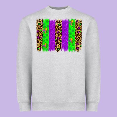Mardi Gras Brush Stoke Heavyweight Sweatshirt Designed By Jahusdesignshop