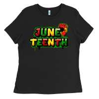 Black Juneteenth Ladies Tee - FaDigitalArtStudio