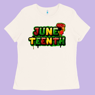 Juneteenth Ladies Tee Designed By Fadigitalartstudio