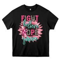 Black fight believe hope survive cancer awareness Heavy Core Tee - CowGirlArtShop