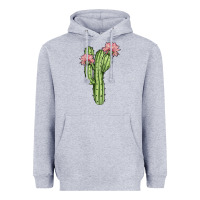 Heather Grey cactus 4 Heavyweight Hoodie - JahusDesignShop
