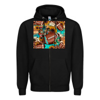 Black football cactus sunflower Zipper Hoodie - JahusDesignShop