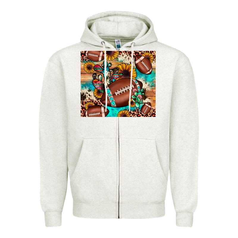 Football Cactus Sunflower Zipper Hoodie by JahusDesignShop | Teevron