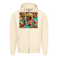 Sandshell football cactus sunflower Zipper Hoodie - JahusDesignShop