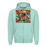 Seafoam football cactus sunflower Zipper Hoodie - JahusDesignShop