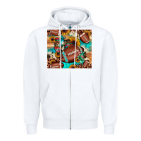 White football cactus sunflower Zipper Hoodie - JahusDesignShop
