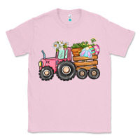 Bubblegum Pink Easter bunny tractor Classic Tee - CowGirlArtShop