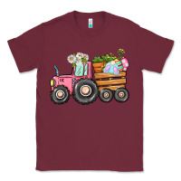 Burgundy Easter bunny tractor Classic Tee - CowGirlArtShop