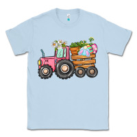 Dusty Blue Easter bunny tractor Classic Tee - CowGirlArtShop
