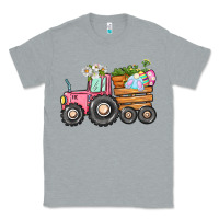 Heather Grey Easter bunny tractor Classic Tee - CowGirlArtShop