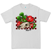 Dove Grey bullskull rose and cactus olivia Premium Tee - OliviaCreatesArt