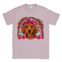 Lilac dachshund puppy floral rainbow Classic Tee - Artiststas