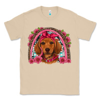 Mushroom dachshund puppy floral rainbow Classic Tee - Artiststas