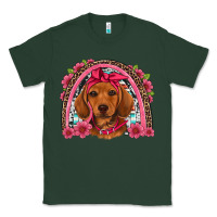 Sports Green dachshund puppy floral rainbow Classic Tee - Artiststas