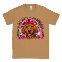 Toasted Coconut dachshund puppy floral rainbow Classic Tee - Artiststas