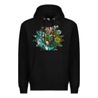 Black aztec moon Premium Hoodie - SublimationCraftShop