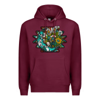 Burgundy aztec moon Premium Hoodie - SublimationCraftShop
