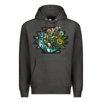 Charcoal Heather aztec moon Premium Hoodie - SublimationCraftShop