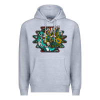 Heather Grey aztec moon Premium Hoodie - SublimationCraftShop