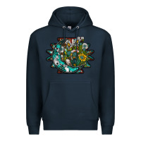 Navy aztec moon Premium Hoodie - SublimationCraftShop