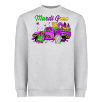 Heather Grey mardi gras truck gnome Heavyweight Sweatshirt - JahusDesignShop