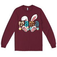 Burgundy mama easter Long Sleeve Tee - LillyAllenDesigns