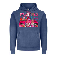 Vintage Denim Happy Valentines Day Vintage Hoodie - CowhideDigitalArt