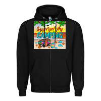 Black summer camping Zipper Hoodie - JahusDesignShop