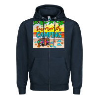 Navy summer camping Zipper Hoodie - JahusDesignShop