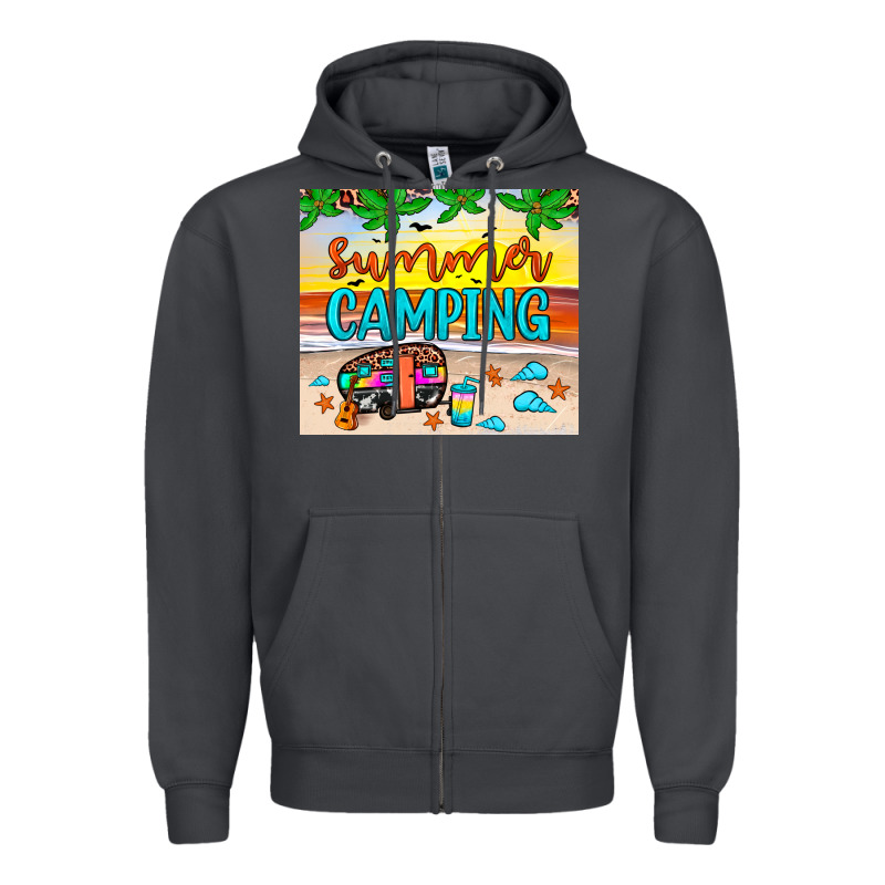 Summer Camping Zipper Hoodie by JahusDesignShop | Teevron