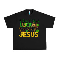 Black i don't need luck i've got jesus Urban Heavy Tee - FaDigitalArtStudio