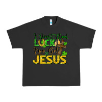 Pigment Black i don't need luck i've got jesus Urban Heavy Tee - FaDigitalArtStudio