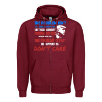Burgundy criminal dirtbag anti trump Zipper Hoodie - baoMotion