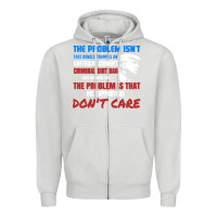 Dove Grey criminal dirtbag anti trump Zipper Hoodie - baoMotion