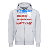 Heather Grey criminal dirtbag anti trump Zipper Hoodie - baoMotion