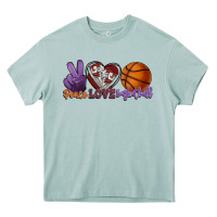 Peace Love Basketball Heavy Core Tee | Teevron