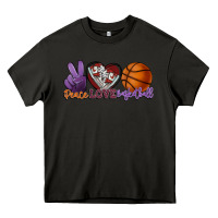Asphalt peace love basketball Heavy Core Tee - HowdyJamesFarm