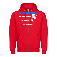 Red criminal dirtbag anti trump Zipper Hoodie - baoMotion