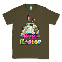Army Green Bunny Happy Easter truck Classic Tee - CowGirlArtShop
