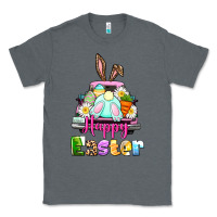 Charcoal Heather Bunny Happy Easter truck Classic Tee - CowGirlArtShop