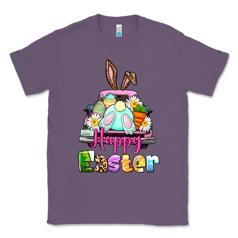Bunny Happy Easter Truck Classic Tee by CowGirlArtShop | Teevron