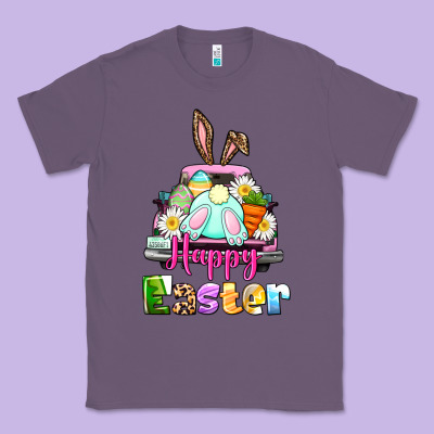 Bunny Happy Easter Truck Classic Tee Designed By Cowgirlartshop