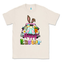 Natural Bunny Happy Easter truck Classic Tee - CowGirlArtShop